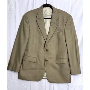 Ralph Lauren‎ Men's Tan Blazer 40S Polyester Viscose Classic Business Casual